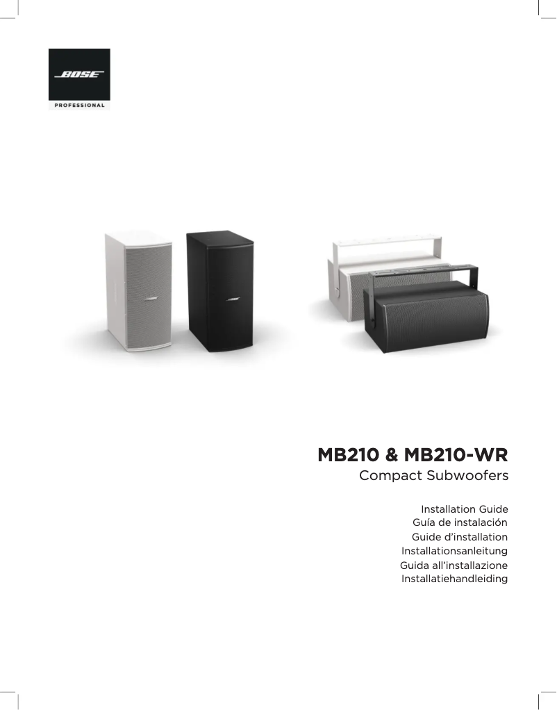 Page n°1 - Manuel utilisateur Bose MB210