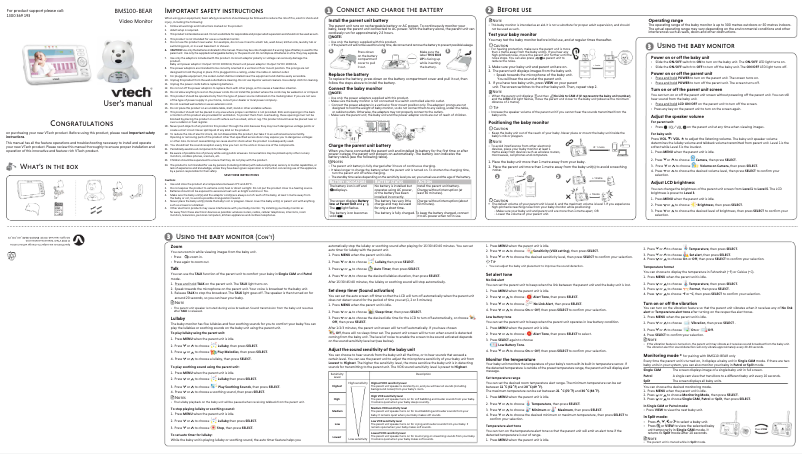 Page 1 de la notice Manuel utilisateur Vtech BM5100-Bear