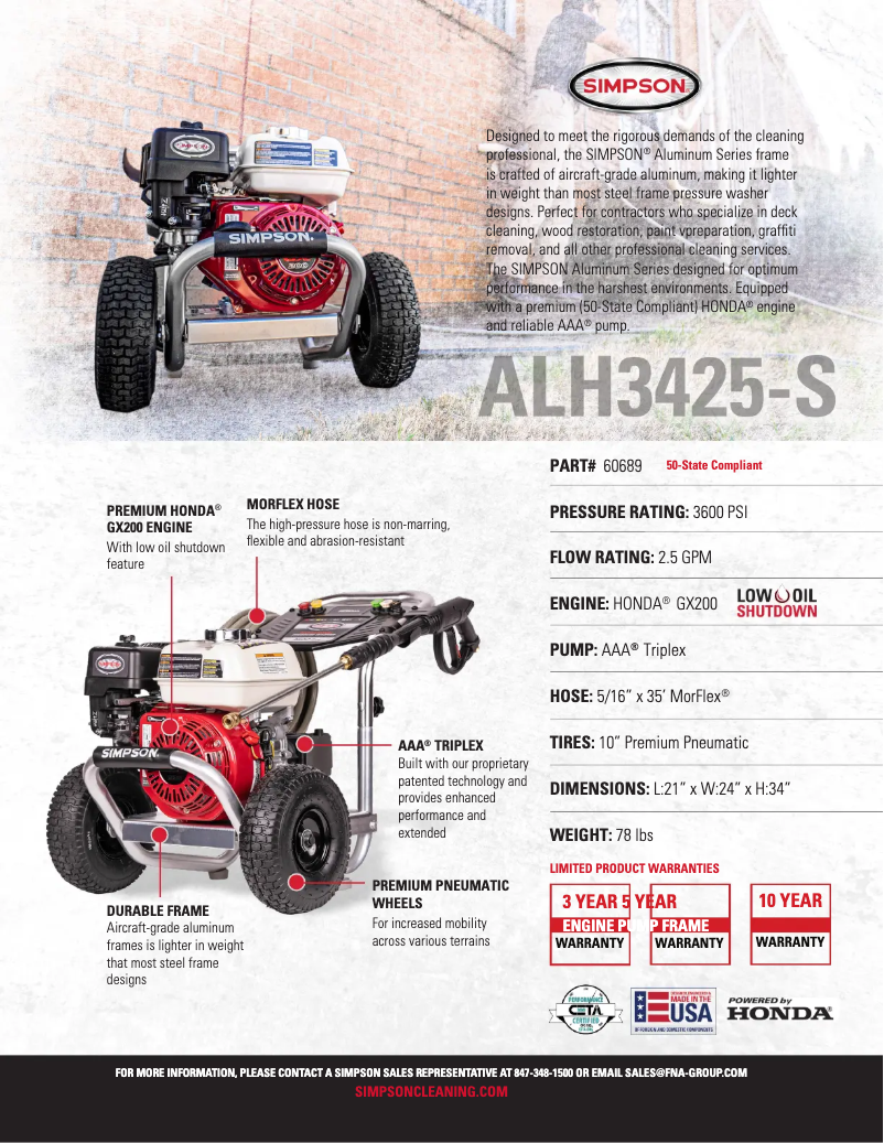 Image de la première page du manuel de l'appareil ALH3425-S