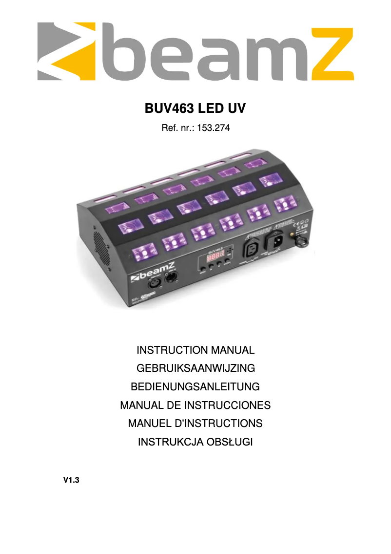 Image de la première page du manuel de l'appareil BUV463