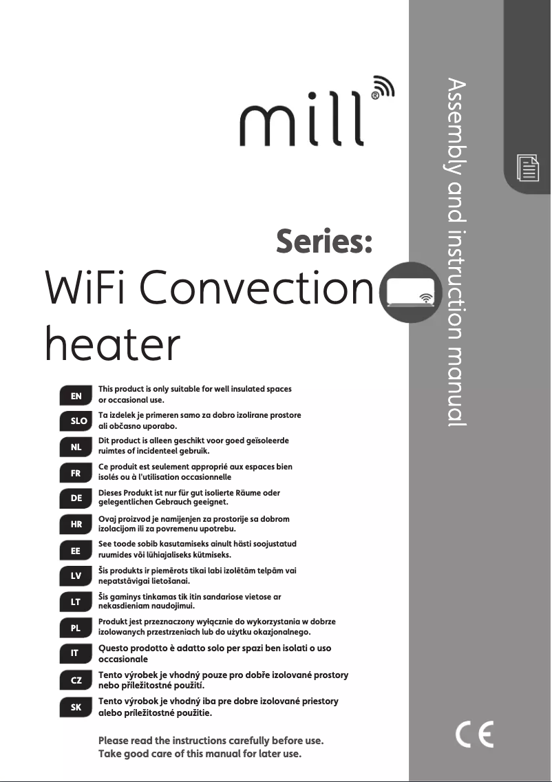 Page n°1 - Manuel utilisateur Mill CO1200WIFI3