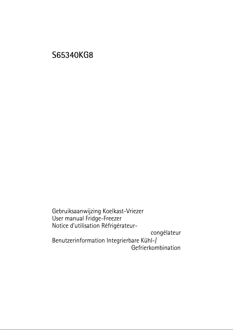 Page 1 de la notice Manuel utilisateur AEG-Electrolux Santo 65340 KG8