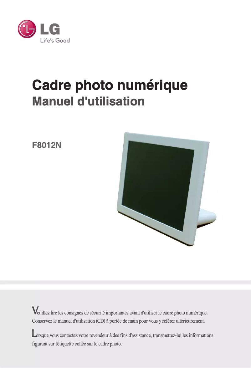 Page n°1 - Manuel utilisateur LG F8012N