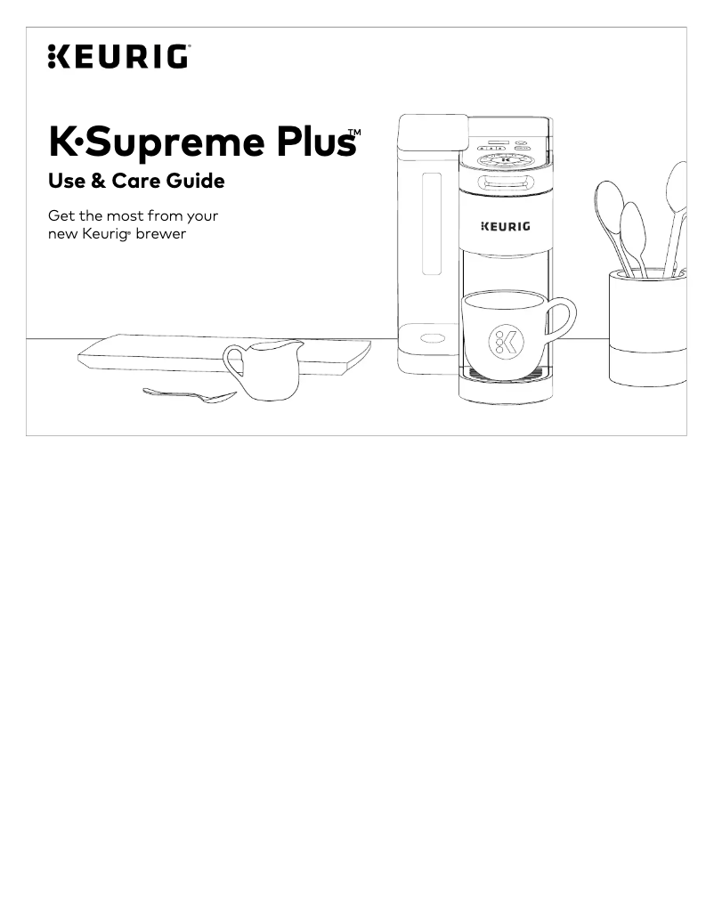 Page n°1 - Manuel utilisateur Keurig K-Supreme Plus