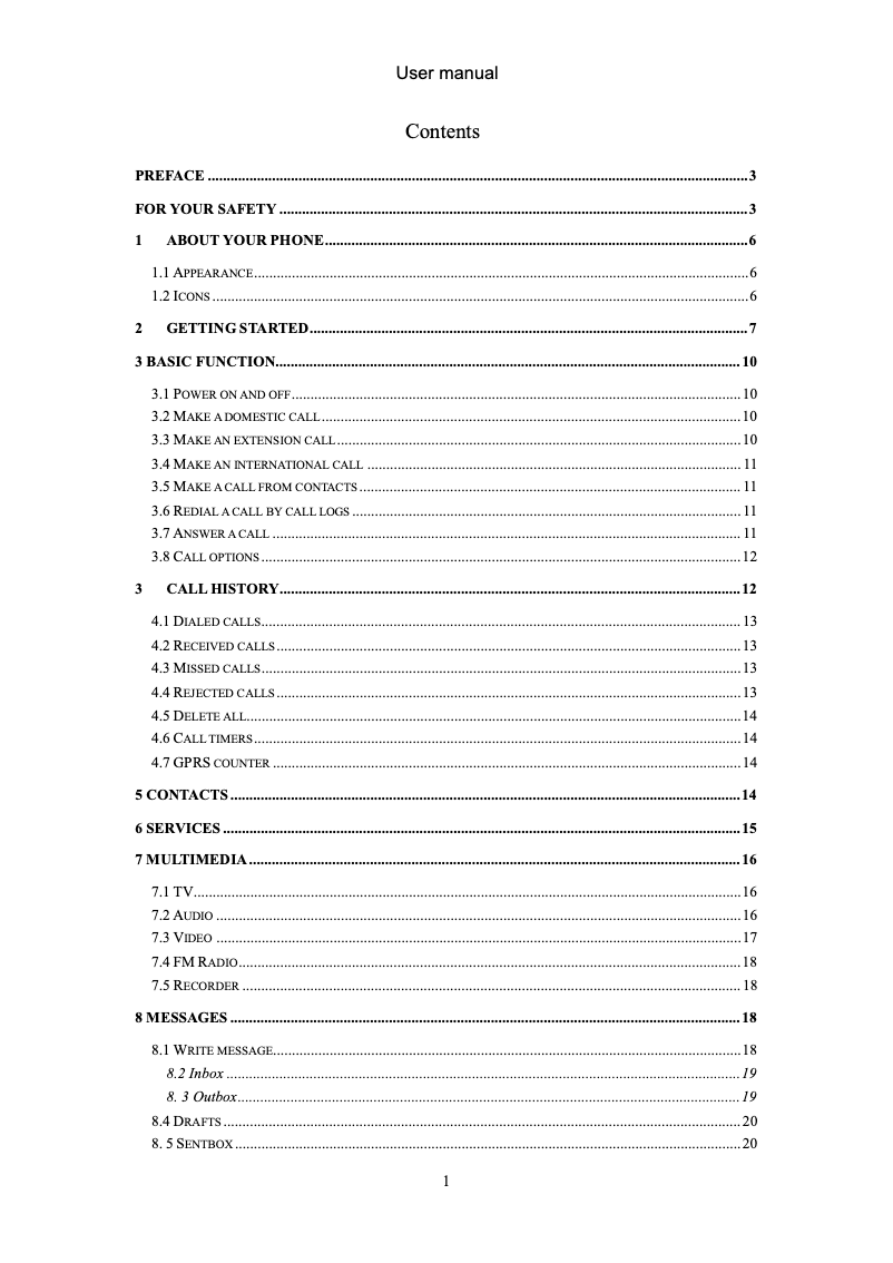 Page n°1 - Manuel utilisateur YEZZ Fashion F10