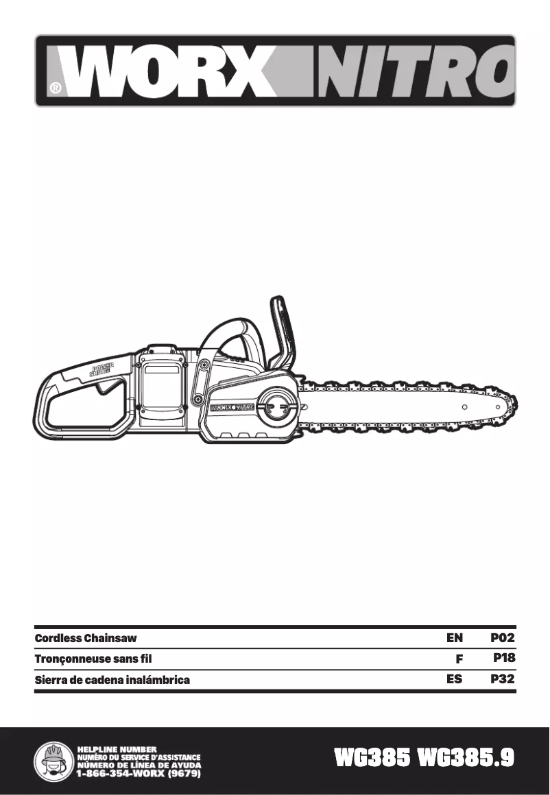 Página 1 del manual Manual de usuario Worx WG385.9