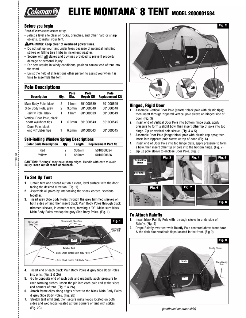 Image de la première page du manuel de l'appareil Elite Montana