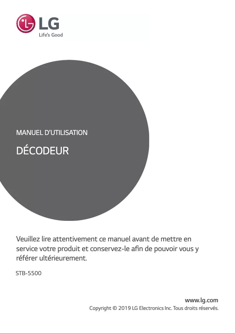 Página 1 del manual Manual de usuario LG STB-5500