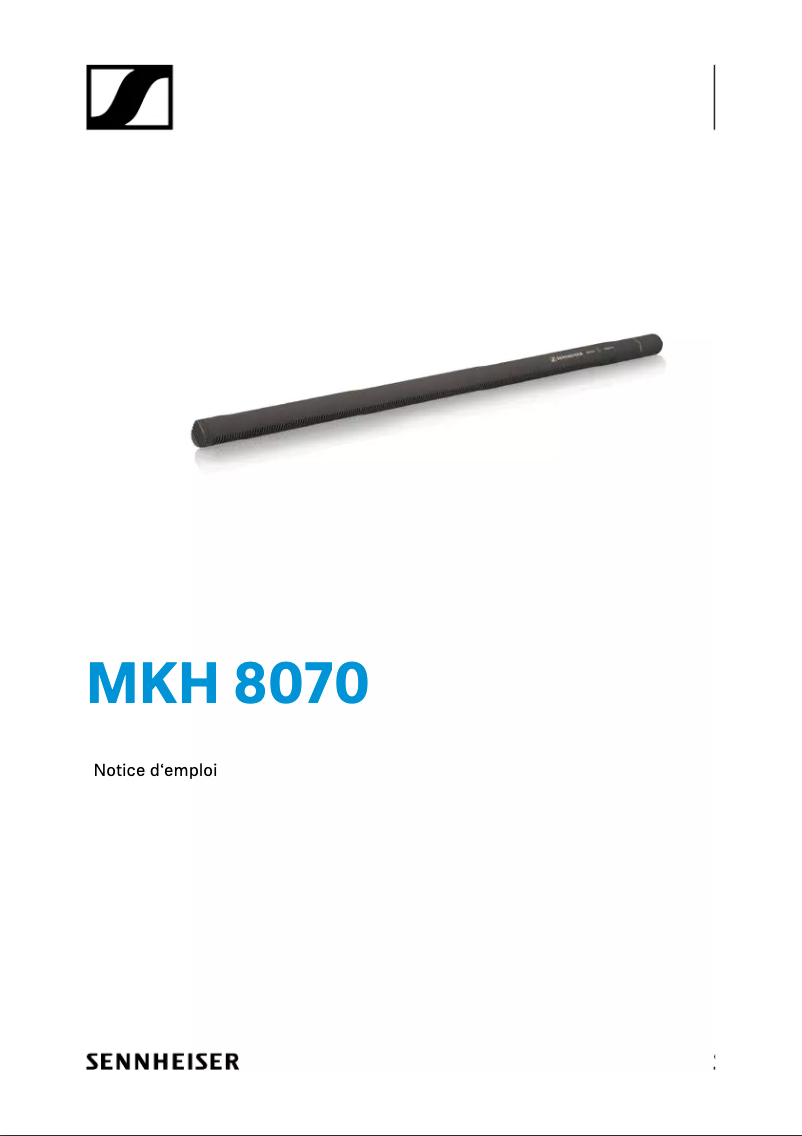 Image de la première page du manuel de l'appareil MKH 8070
