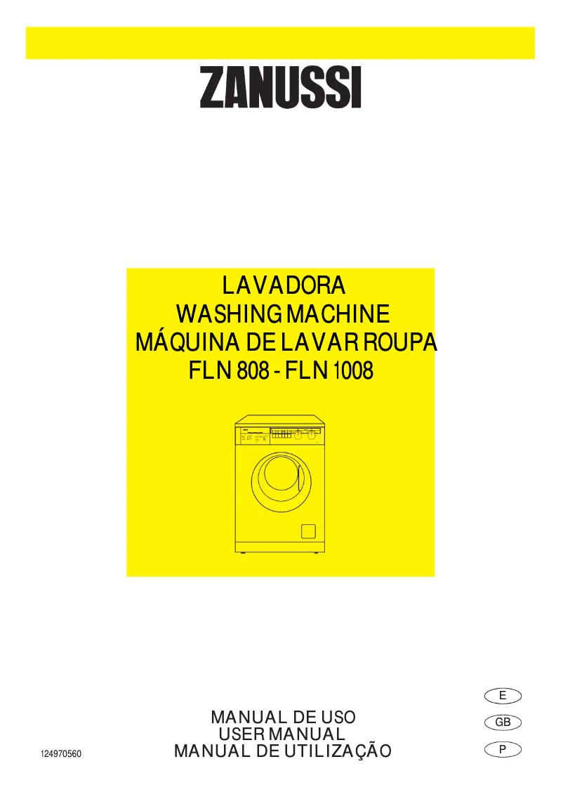 Page n°1 - Manuel utilisateur Zanussi FLN 808