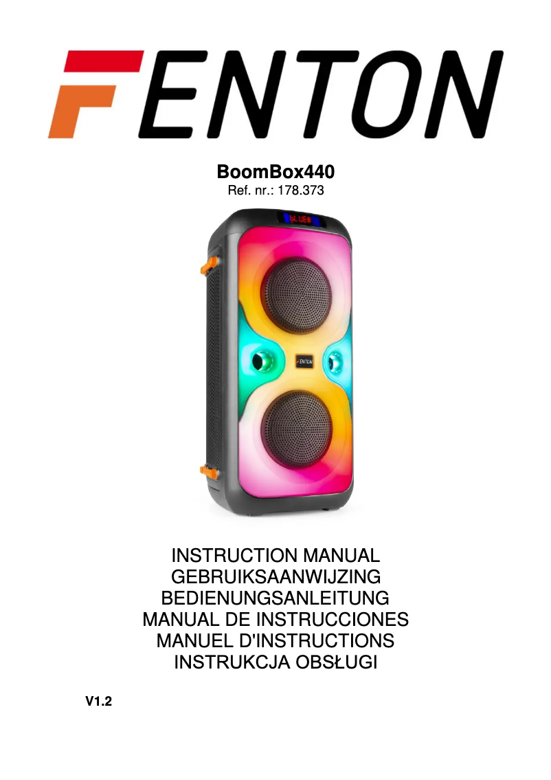 Page 1 de la notice Manuel utilisateur Fenton BoomBox440