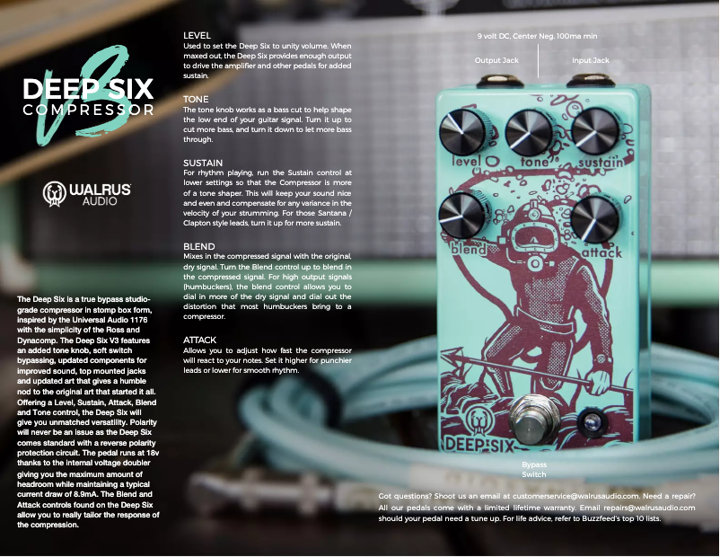 Page n°1 - Manuel utilisateur Walrus Audio Deep Six V3