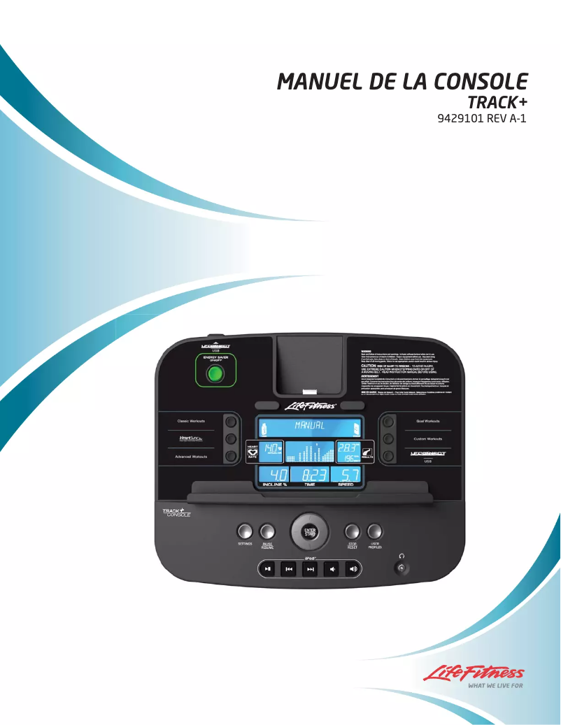 Image de la première page du manuel de l'appareil E5 Track Connect