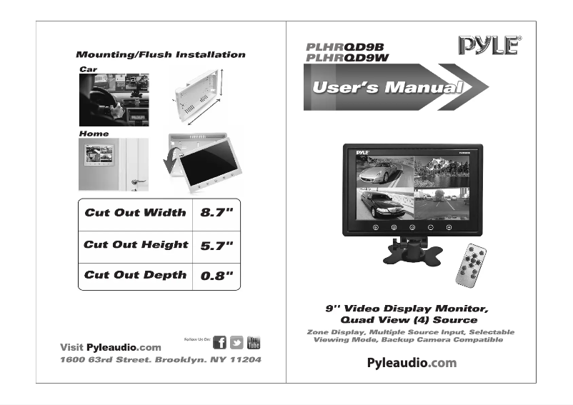 Page n°1 - Manuel utilisateur Pyle PLHRQD9B