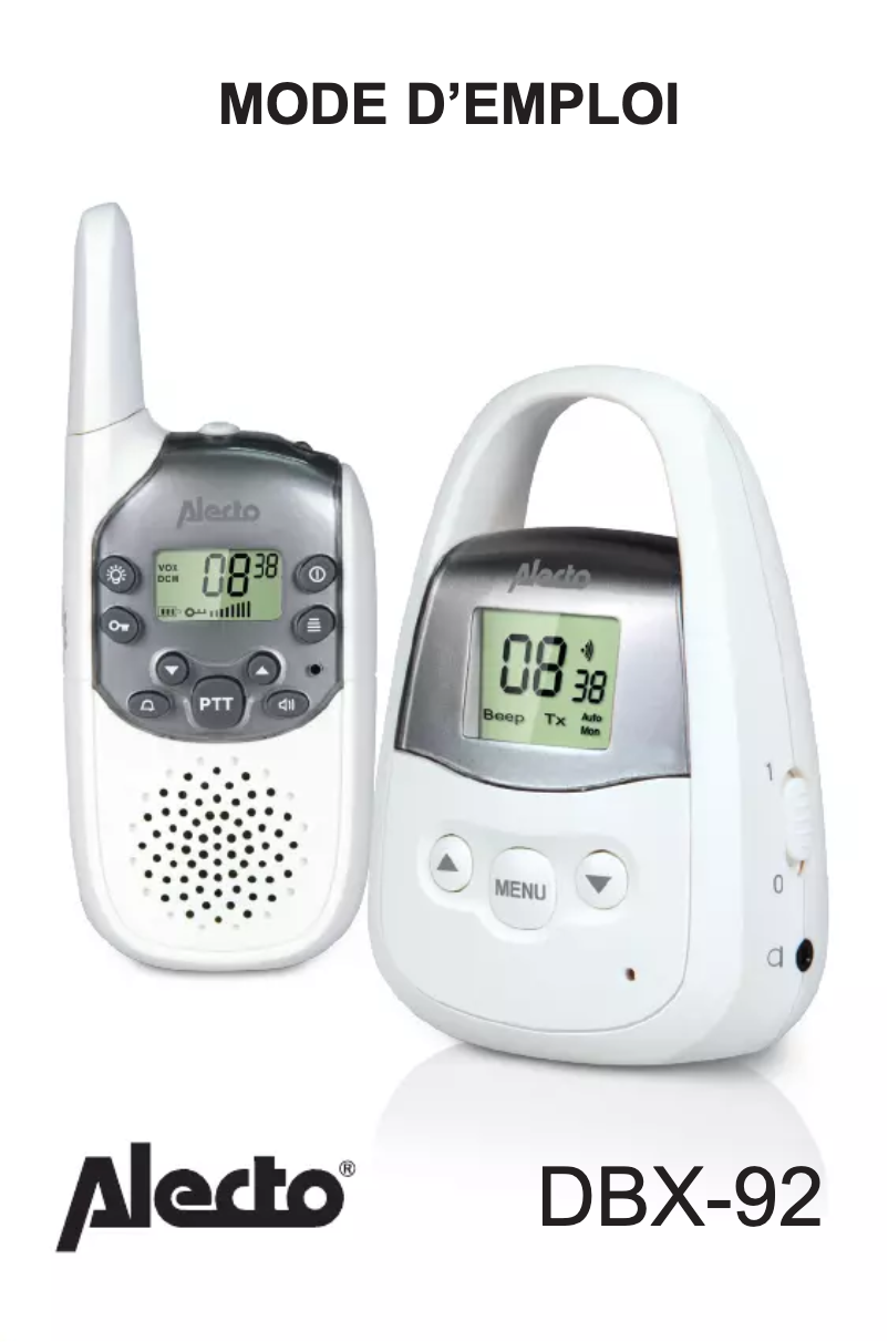 Page n°1 - Manuel utilisateur Alecto DBX-92