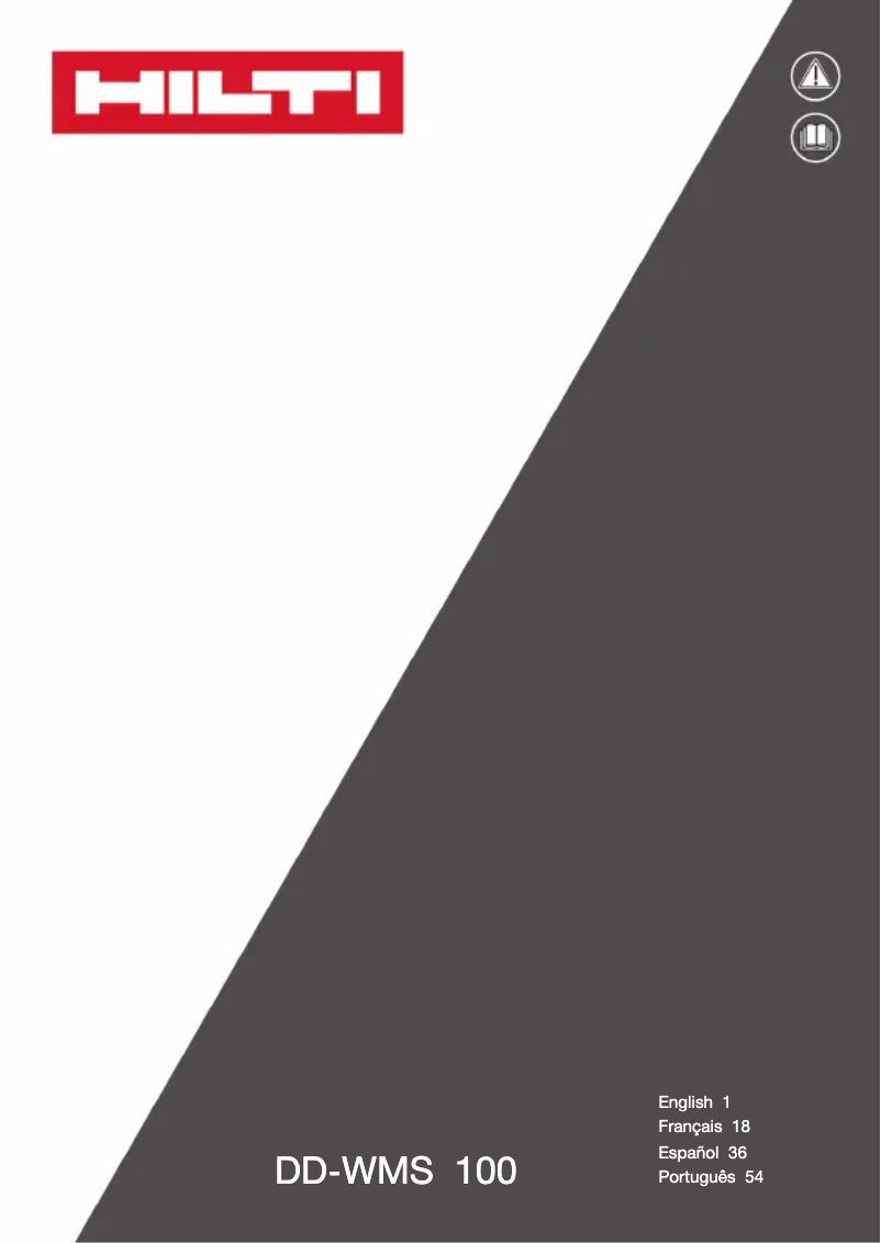 Page n°1 - Manuel utilisateur Hilti DD-WMS 100