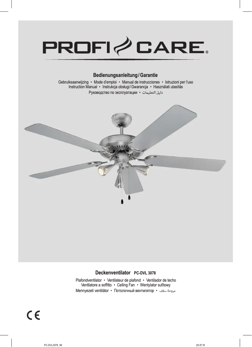 Page 1 de la notice Manuel utilisateur ProfiCare PC-DVL 3078