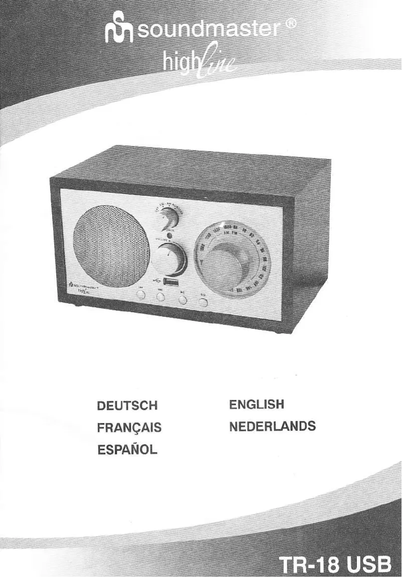 Page 1 de la notice Manuel utilisateur Soundmaster TR18