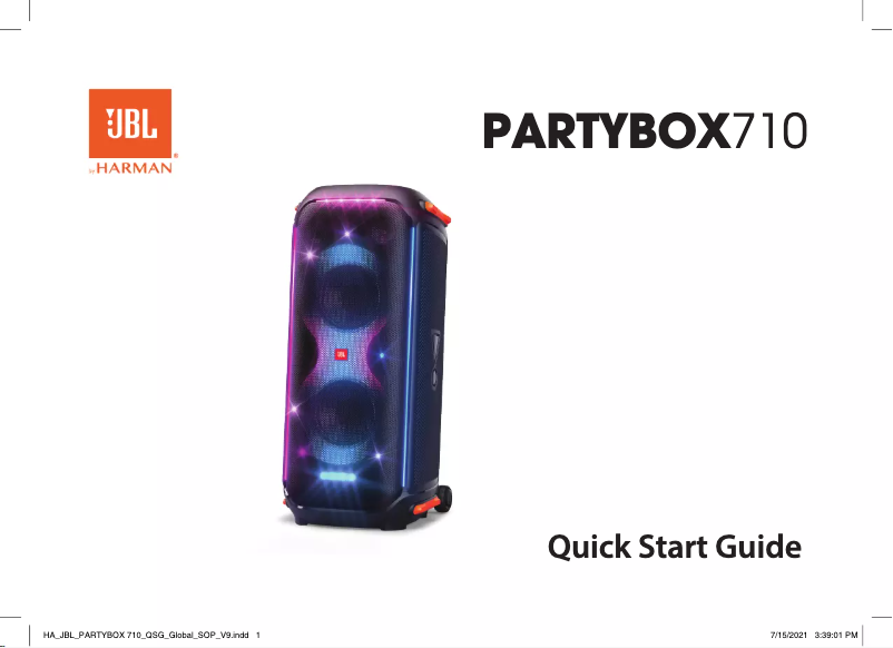Page 1 de la notice Manuel utilisateur JBL PartyBox 710