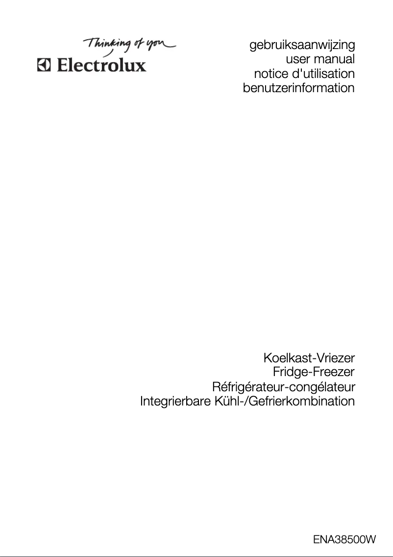 Page n°1 - Manuel utilisateur Electrolux ENA 38500 W8