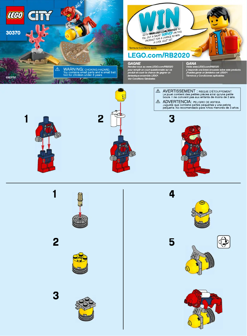 Page 1 de la notice Manuel utilisateur Lego City 30370