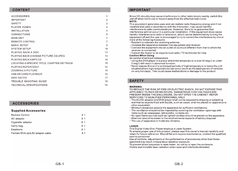 Image de la première page du manuel de l'appareil DPX 768