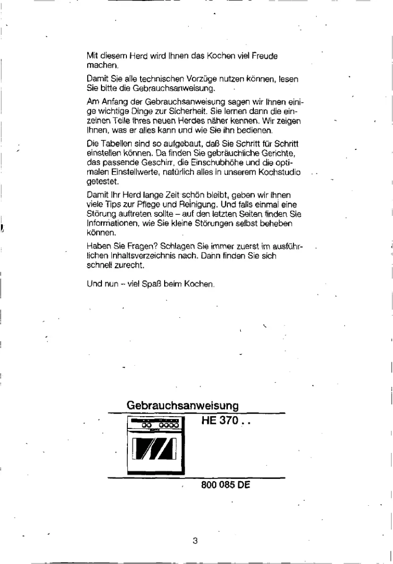 Page n°1 - Manuel utilisateur Siemens HE37080