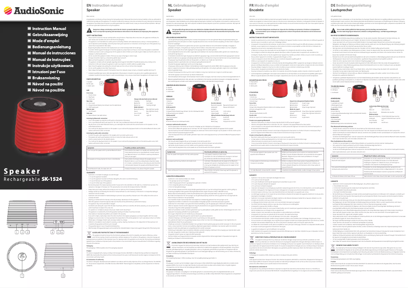 Image de la première page du manuel de l'appareil SK-1524