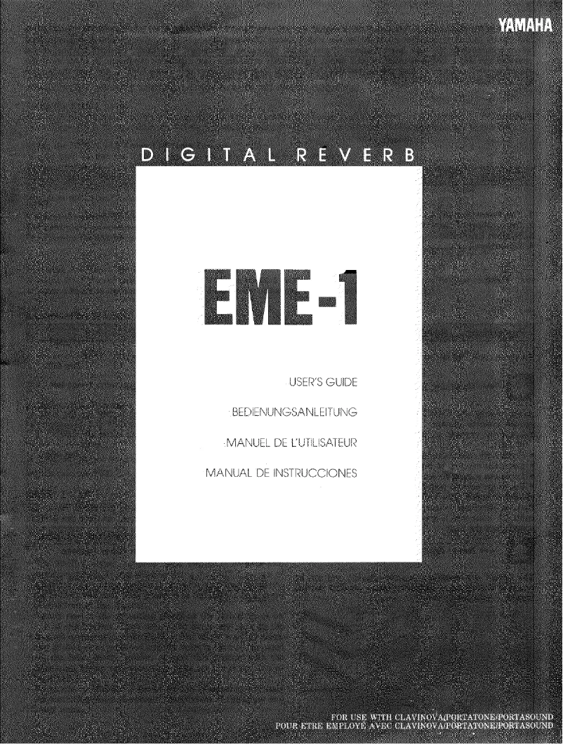 Page n°1 - Manuel utilisateur Yamaha EME-1