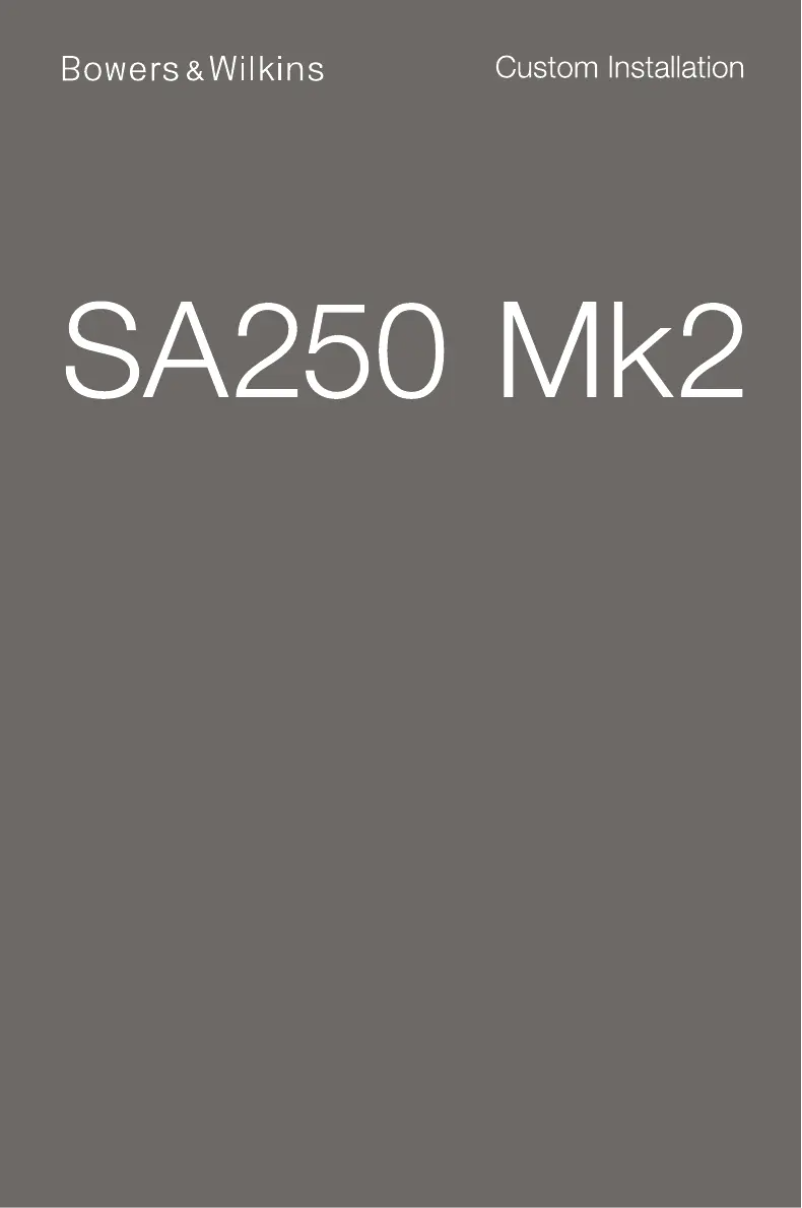 Page 1 de la notice Fiche technique Bowers & Wilkins SA250 Mk2