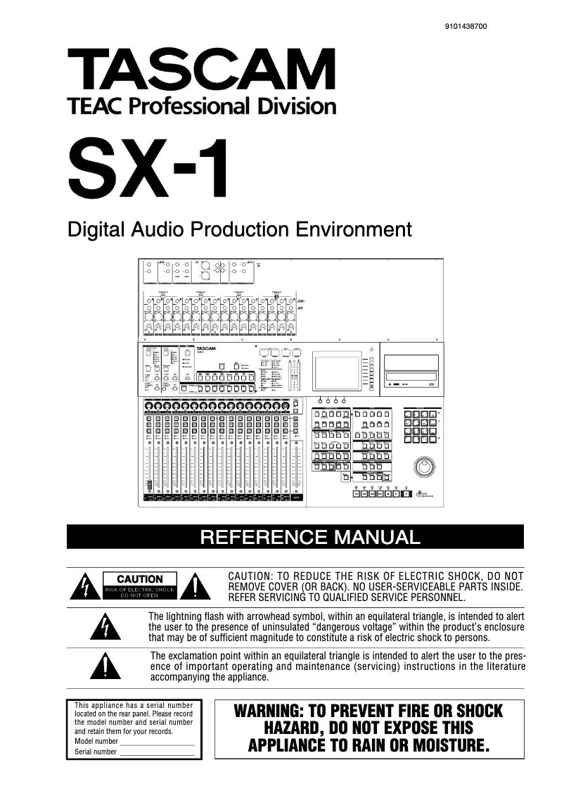 Page n°1 - Manuel utilisateur Tascam SX-1