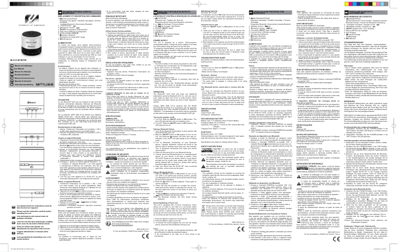 Image de la première page du manuel de l'appareil M-310 BT