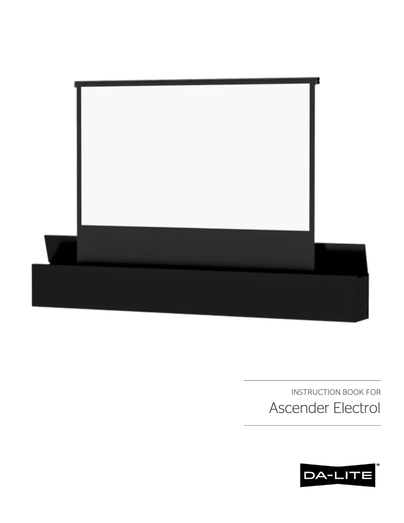 Image de la première page du manuel de l'appareil Ascender Electrol 84748