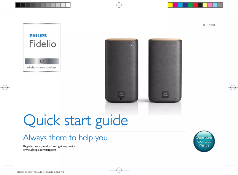 Image de la première page du manuel de l'appareil Fidelio BTS7000