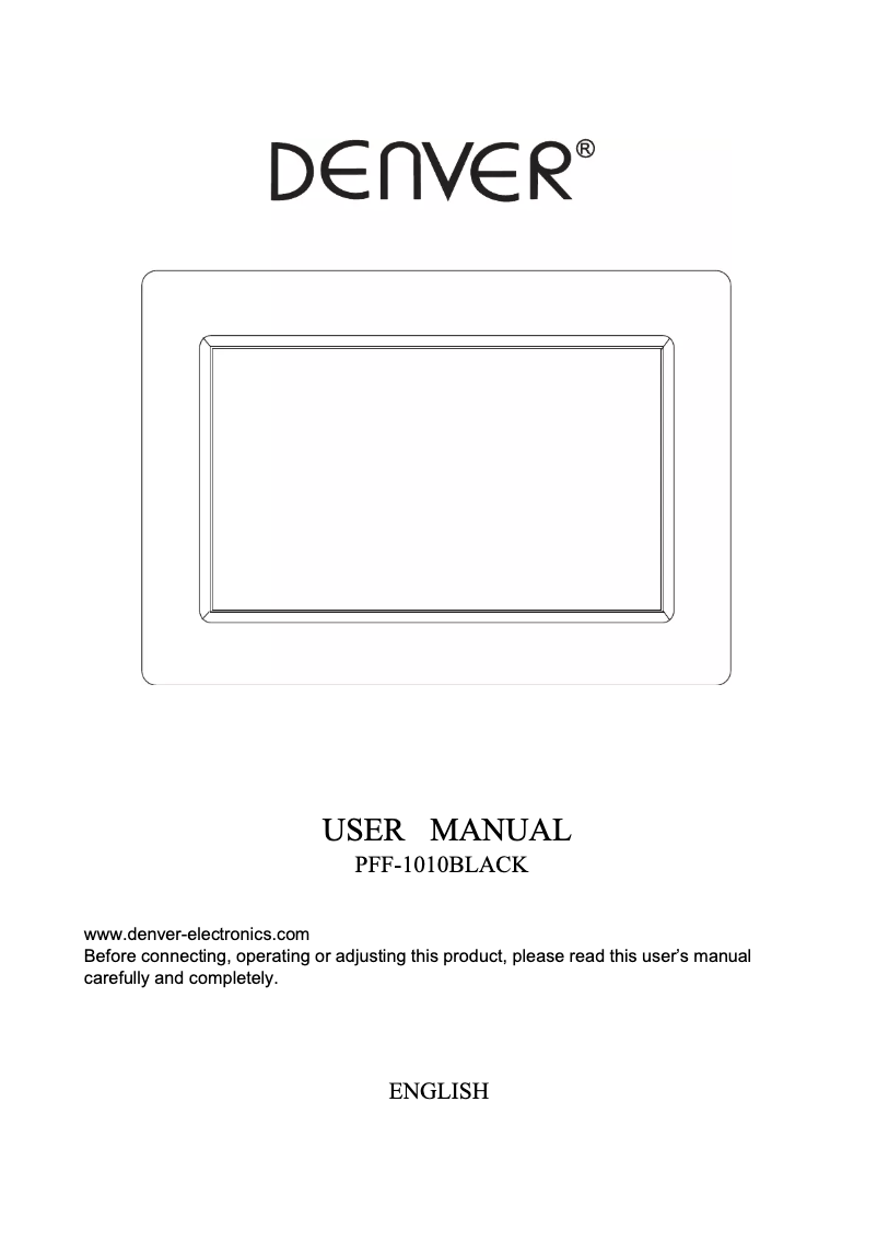 Page 1 de la notice Manuel utilisateur Denver Frameo