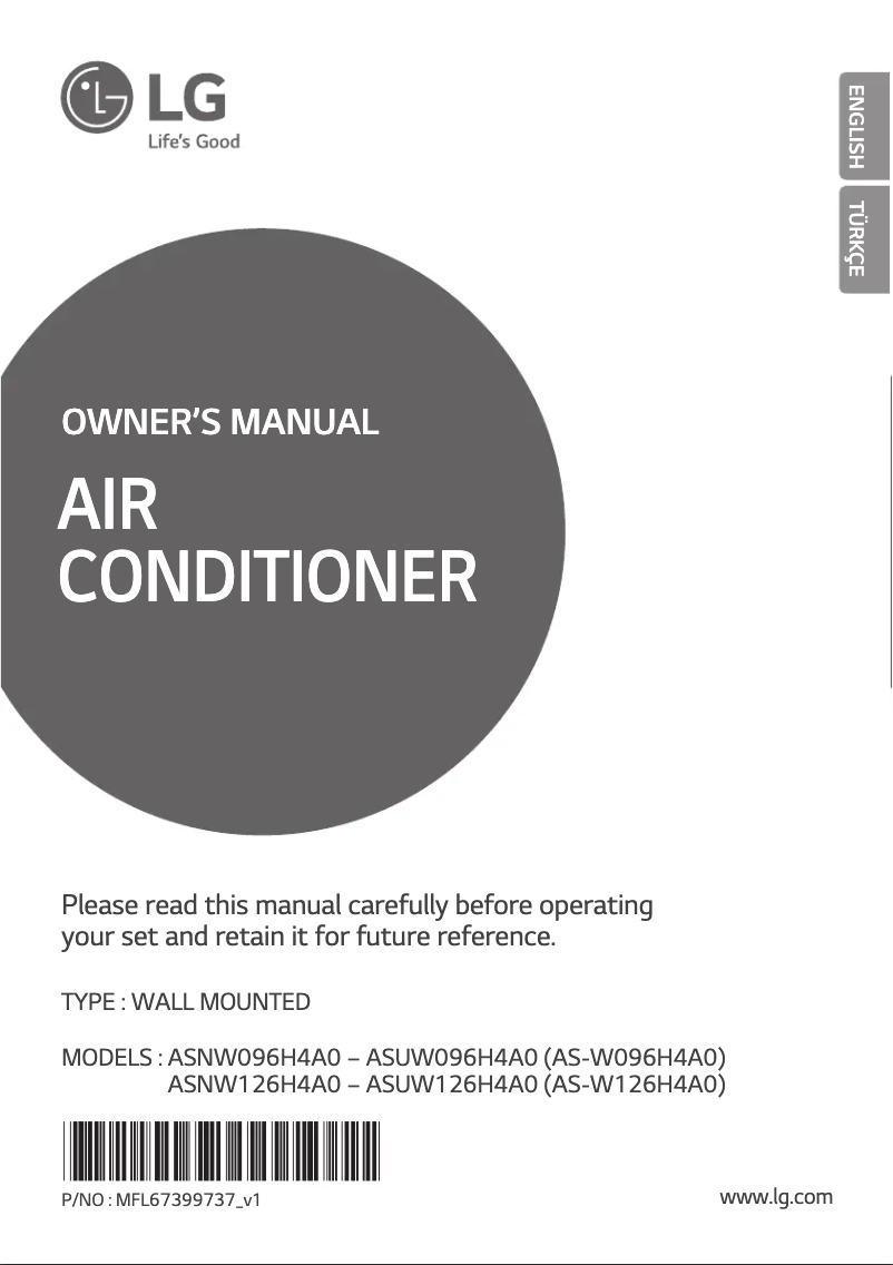 Página 1 del manual Manual de usuario LG ASNW126H4A0