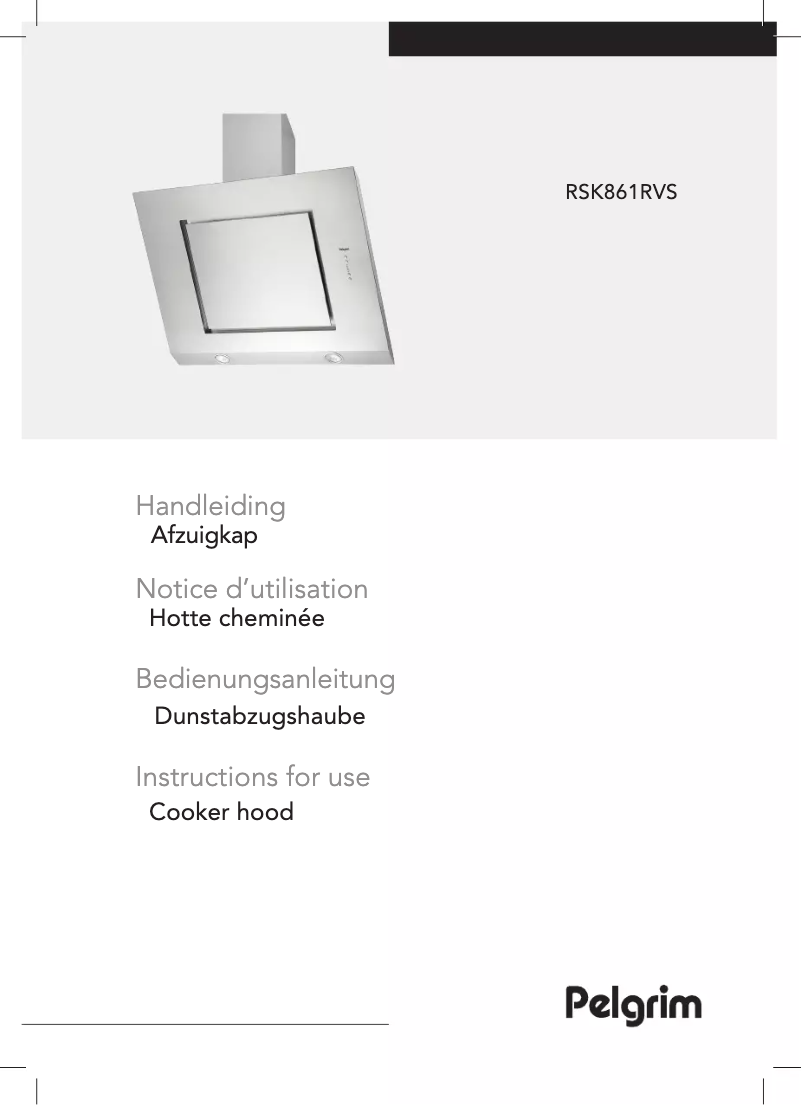 Image de la première page du manuel de l'appareil RSK861RVS