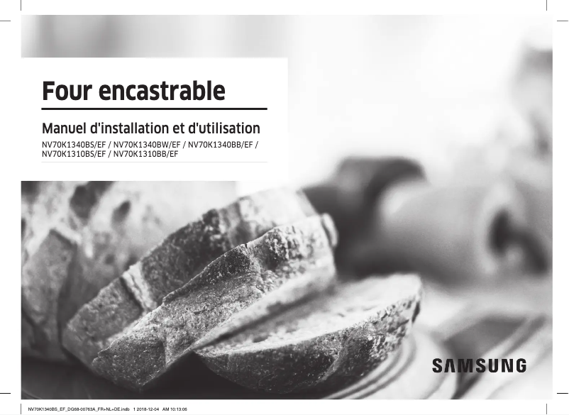 Page n°1 - Manuel utilisateur Samsung NV70K1340BS/EF