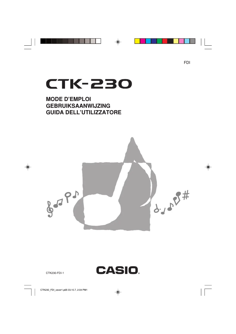 Página 1 del manual Manual de usuario Casio CTK-230
