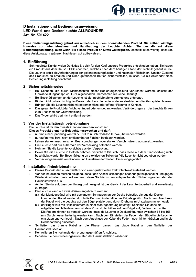 Imagen de la primera página del manual del dispositivo ALLROUNDER