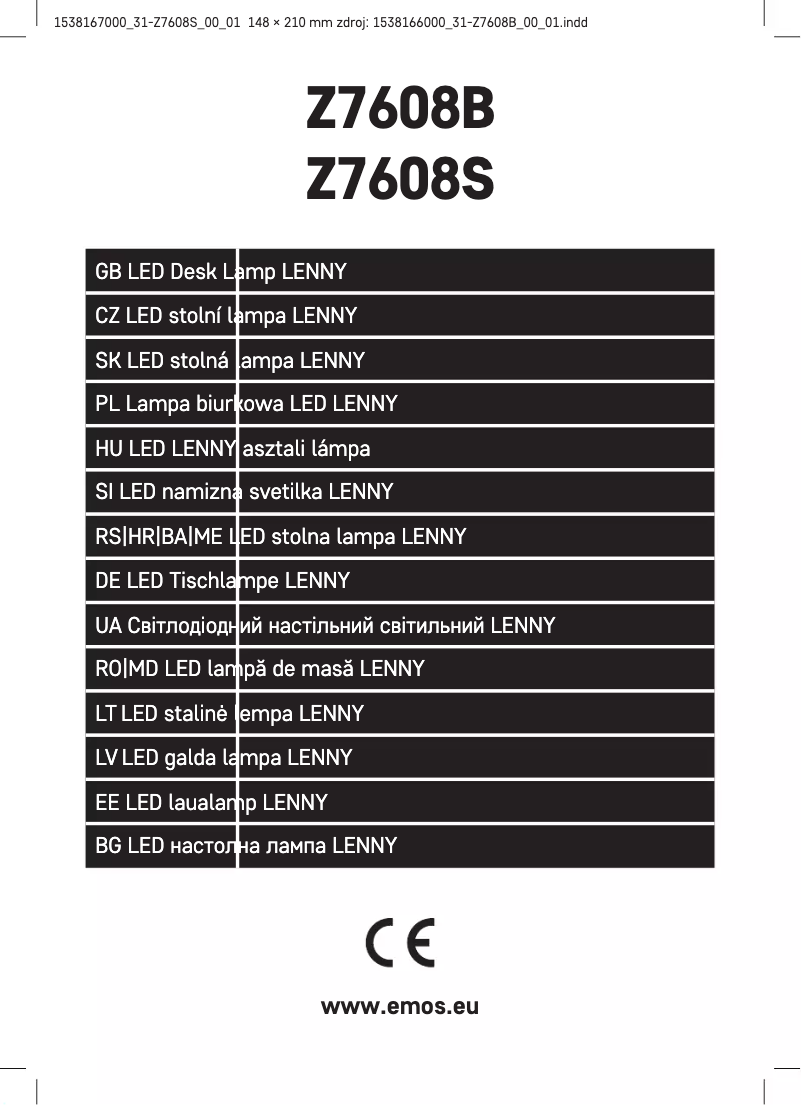 Page 1 de la notice Manuel utilisateur Emos Z7608S