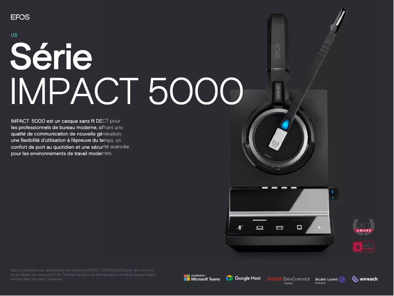 Page 1 de la notice Manuel utilisateur Sennheiser IMPACT SDW 5013