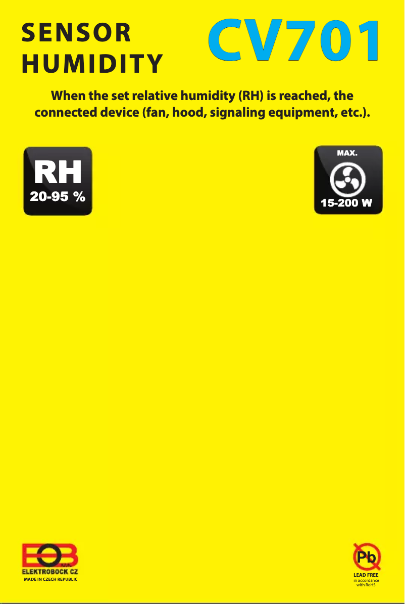 Page 1 de la notice Manuel utilisateur Elektrobock CV701