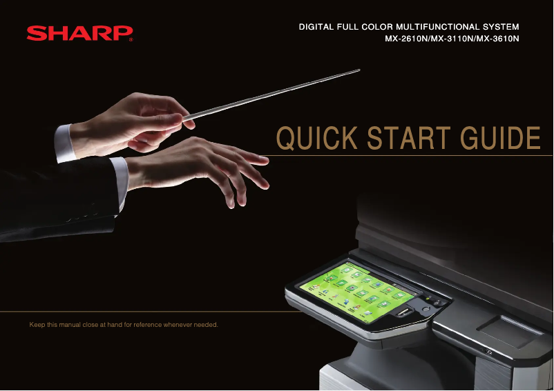 Page 1 de la notice Manuel utilisateur Sharp MX-2610N