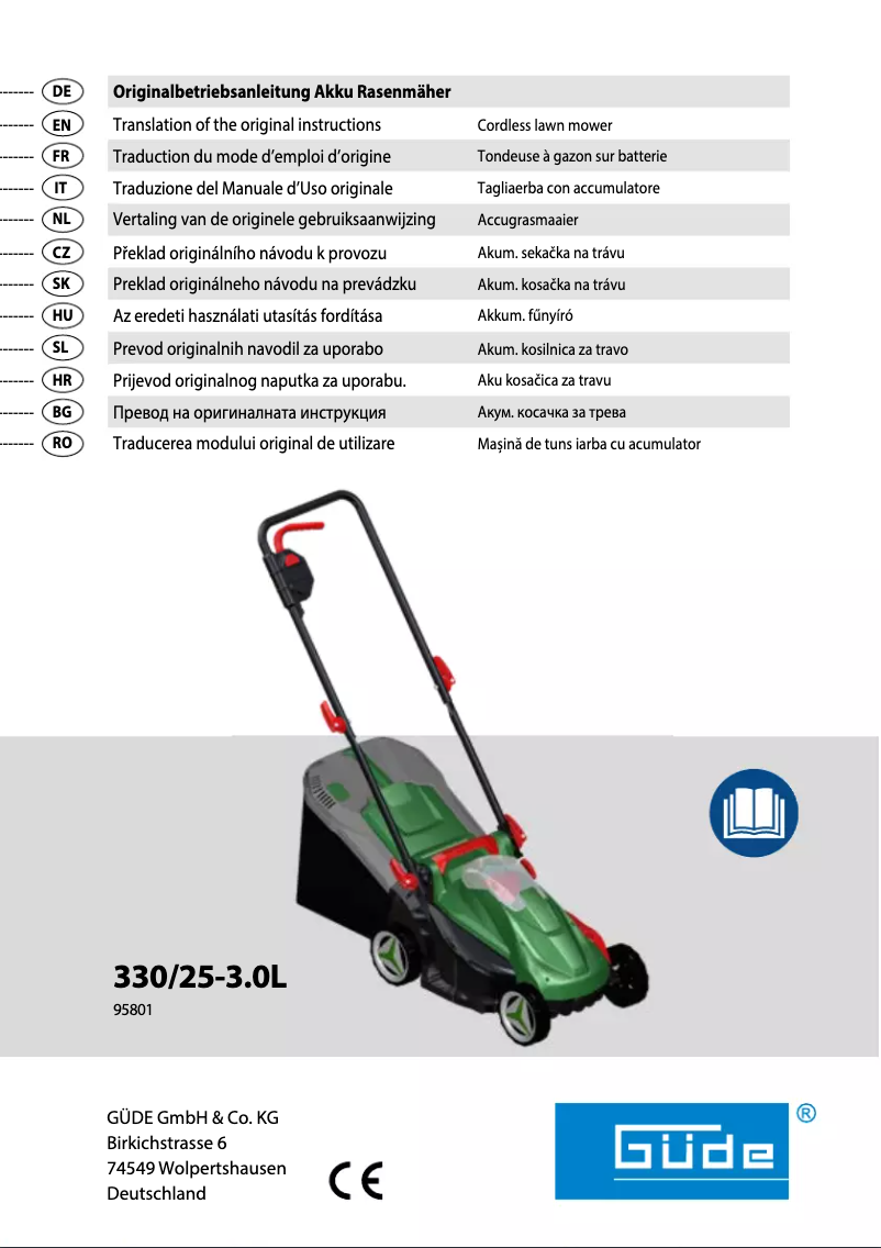 Page 1 de la notice Manuel utilisateur Güde 330/25-3.0L