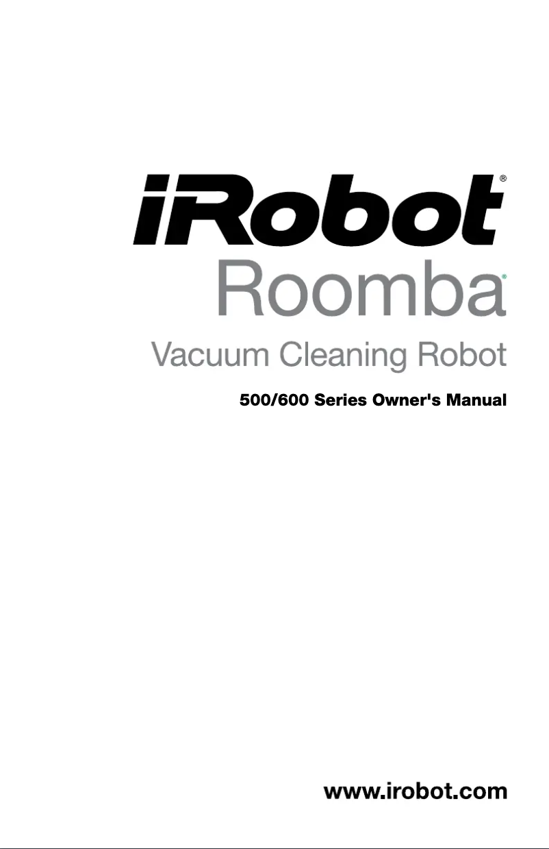 Page 1 of the manual User Manual iRobot Roomba 604
