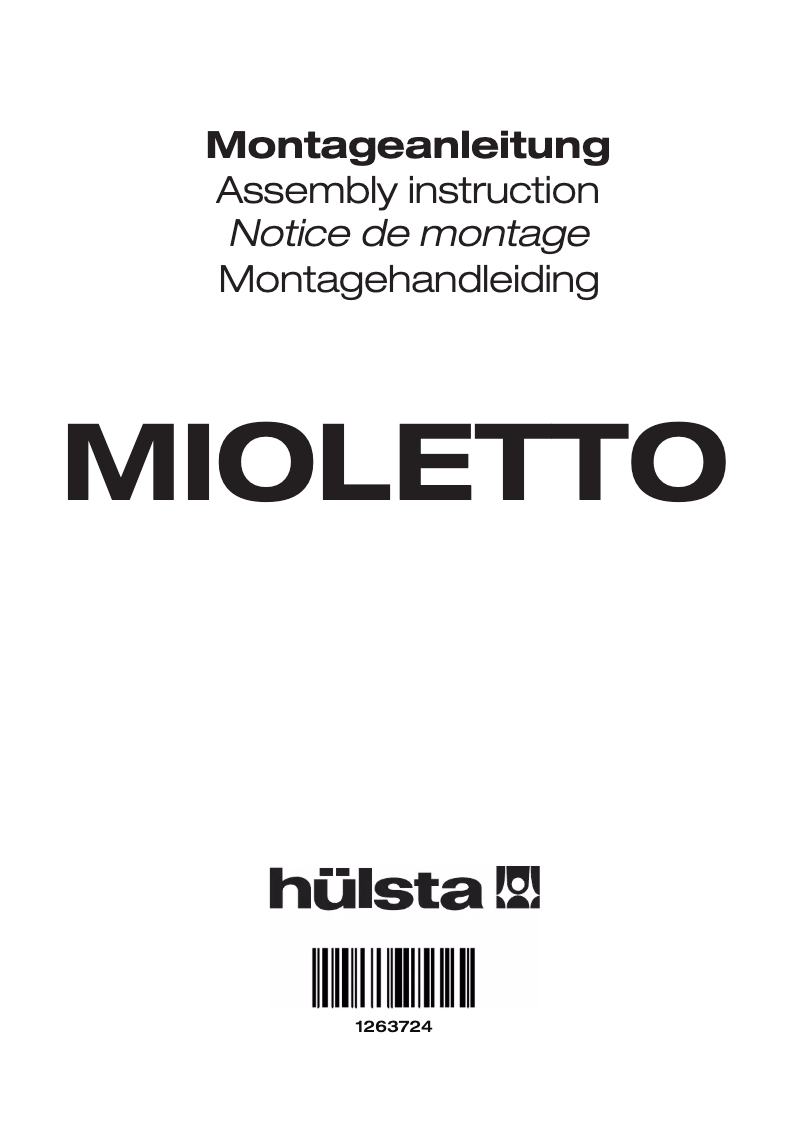 Página 1 del manual Manual de usuario Hülsta MIOLETTO