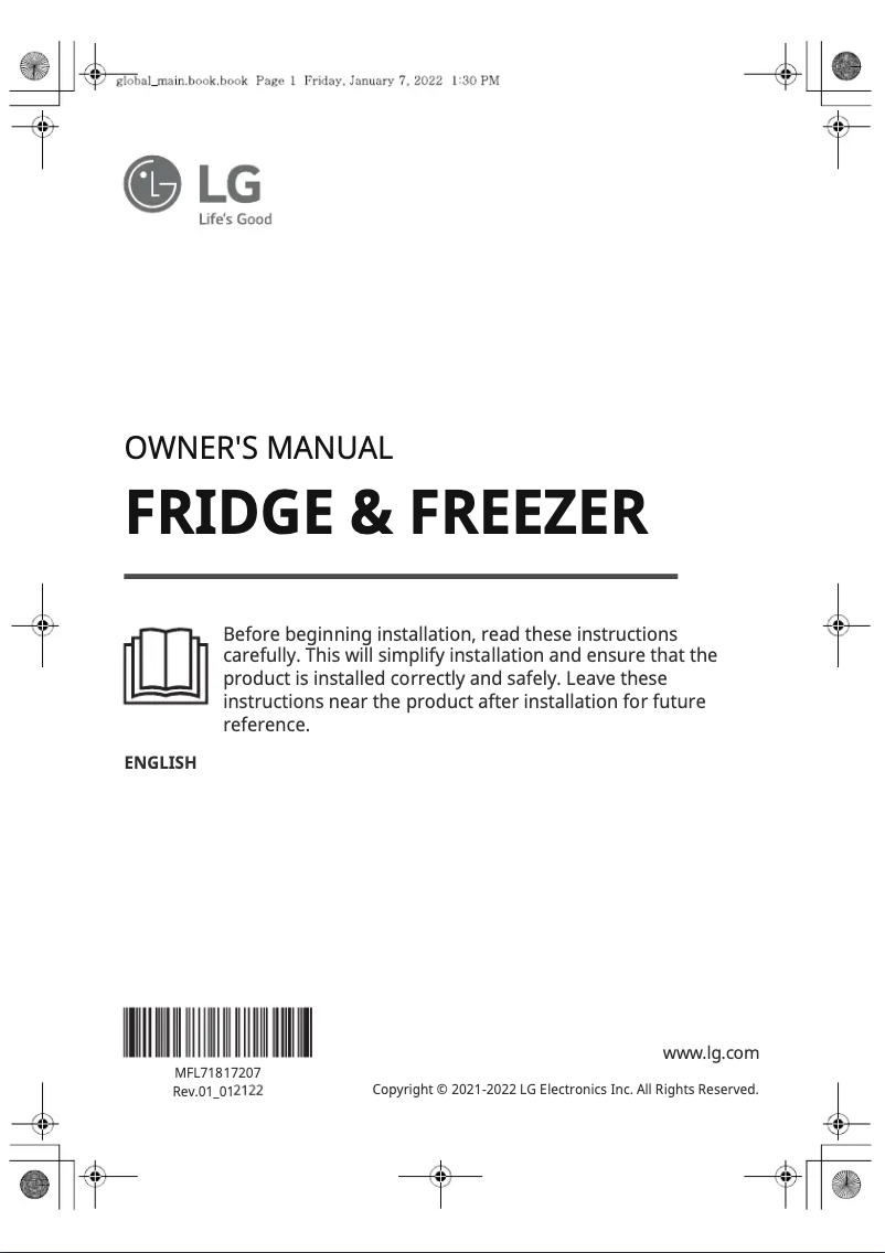Page 1 de la notice Manuel utilisateur LG RVT-B119DG