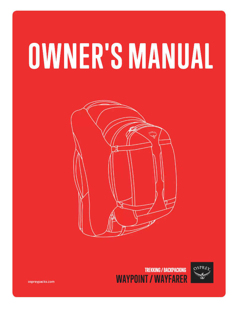 Page 1 de la notice Manuel utilisateur Osprey Waypoint 80