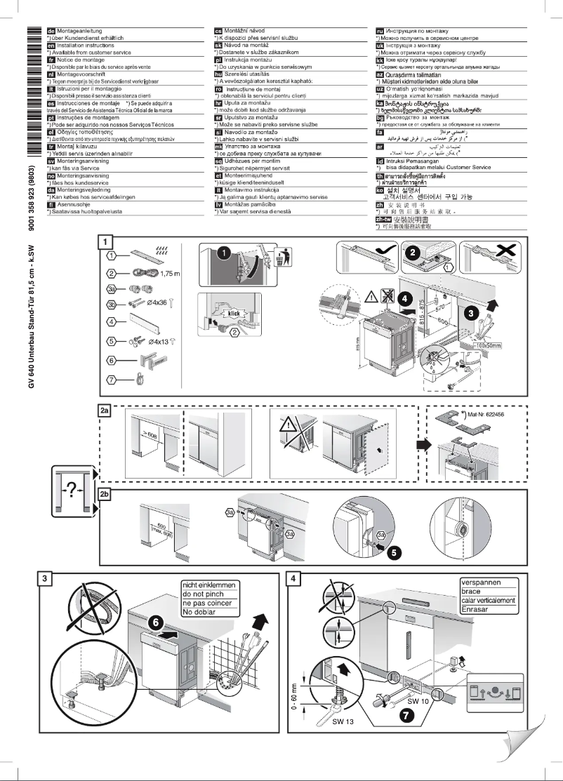 Page n°1 - Guide d'installation Siemens SN436S07IE